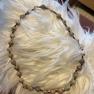 Multi colored hand made beaded necklace.